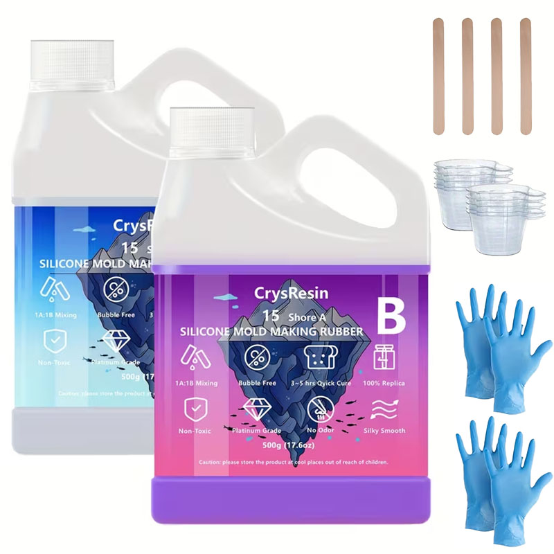 Candle Making Kits - 500ml 2 Şişe Sıvı Silikon Kalıp