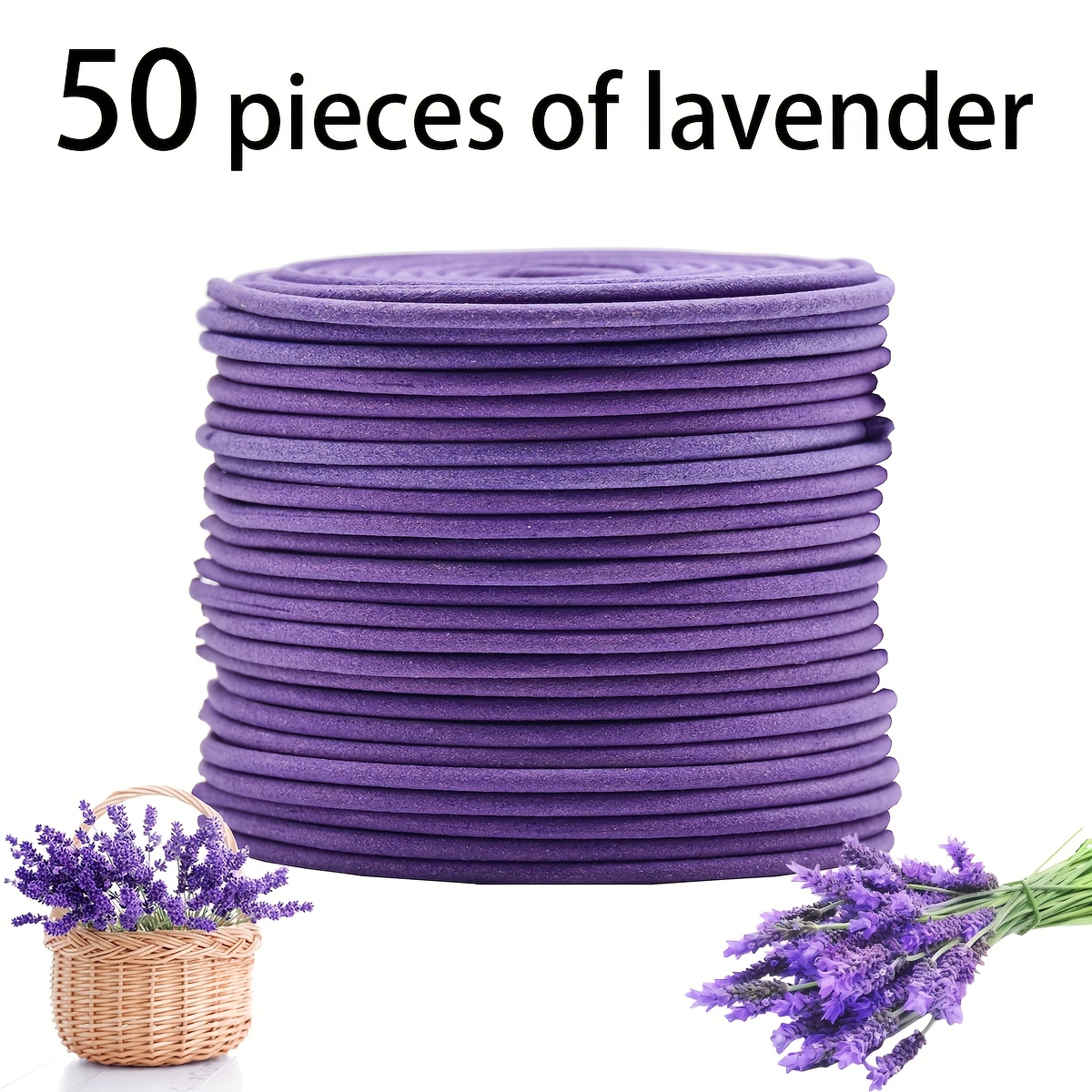 Uv Inhibitor Candle - 50 Lavanta Kokulu Spiral Mum, 3-4