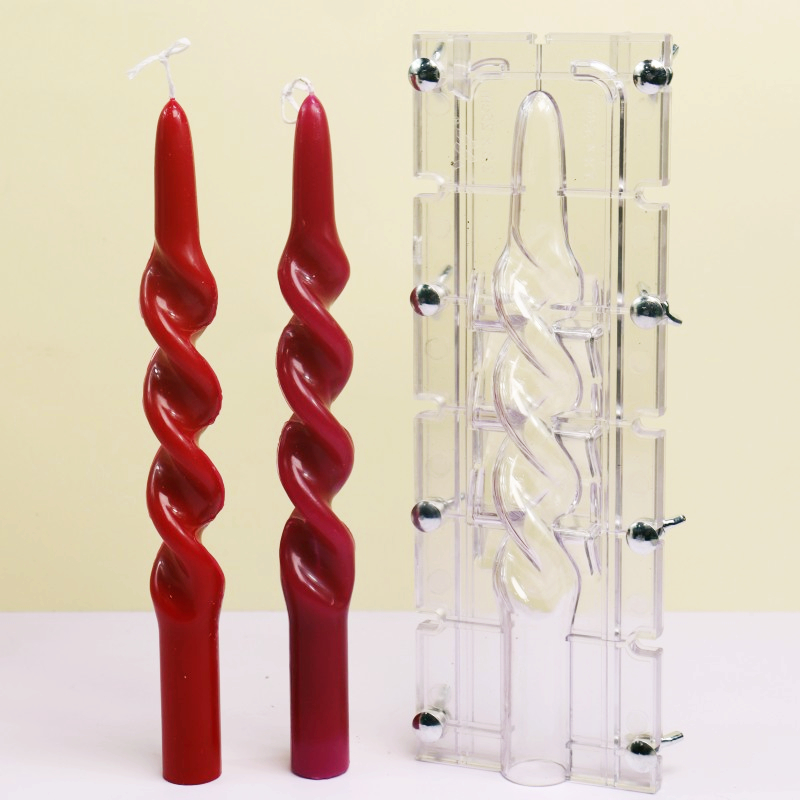 Candle Making Kits - Bükülmüş Şerit Sütun Akrilik Mum Kalıp