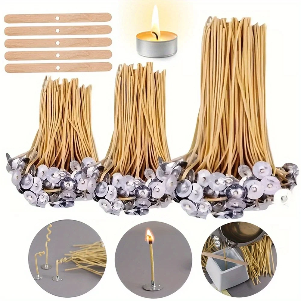 Candle Making Kit Beeswax - Mum Fitilleri 50 ADET 8 Inç
