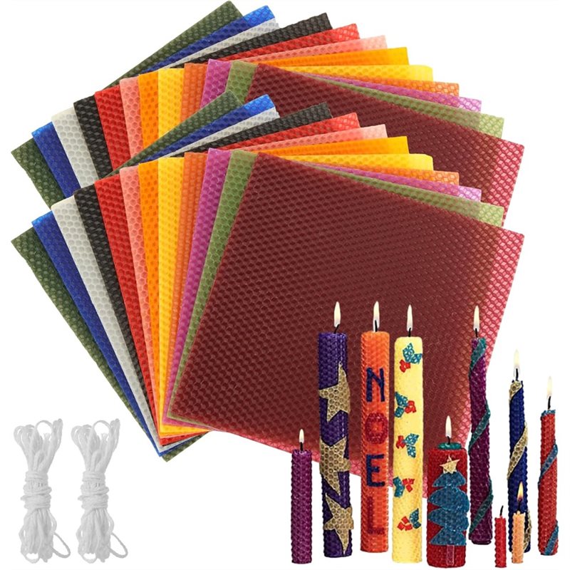 Candle Making Kit Beeswax - AT21-Bee Swax Sheets (24 Adet), Mum