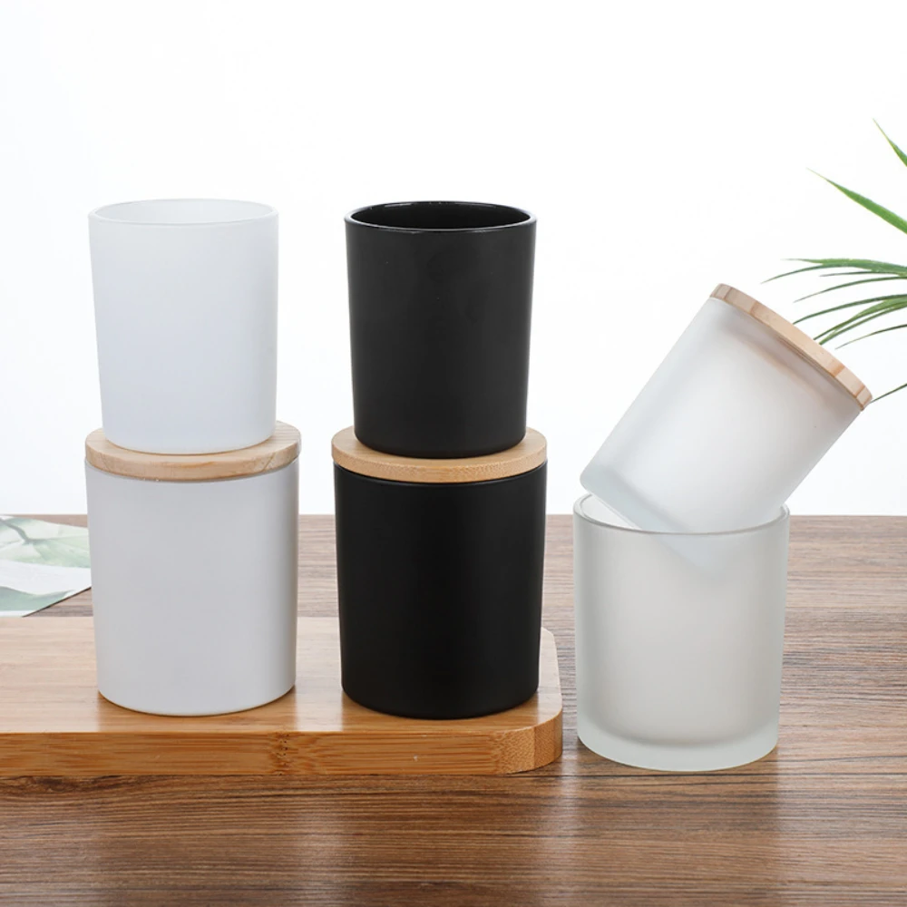Candle Making Homewood - Ahşap Kapaklı Cam Mum Kavanozları Mat