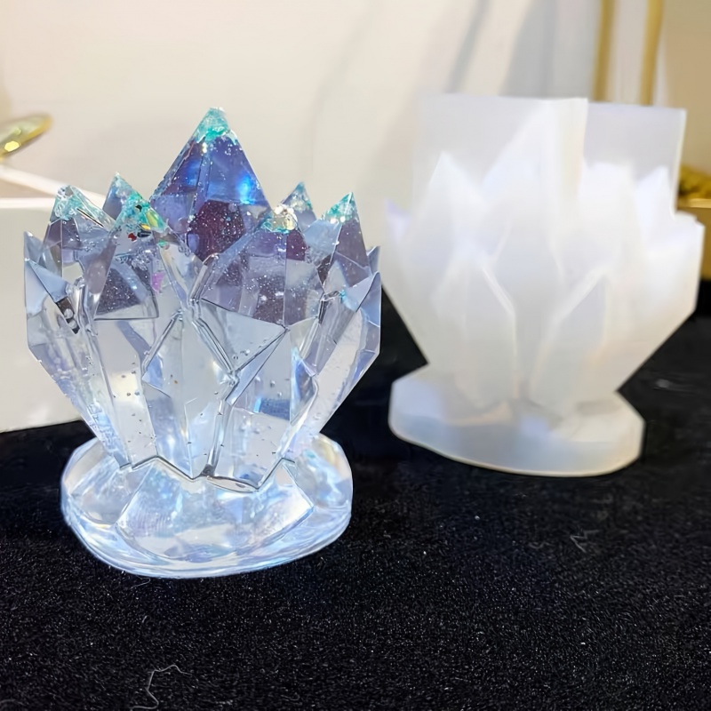 Candle Mold Silicone - 1pckristallcluster dekorative silikonform kerze slinger sieraden