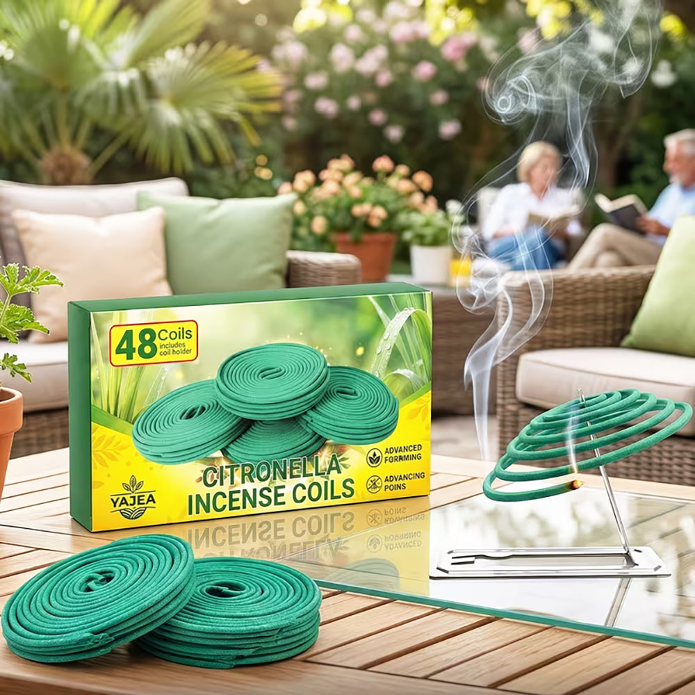 Uv Inhibitor Candle - 48 Büyük Limon Otu Spirali, Büyük