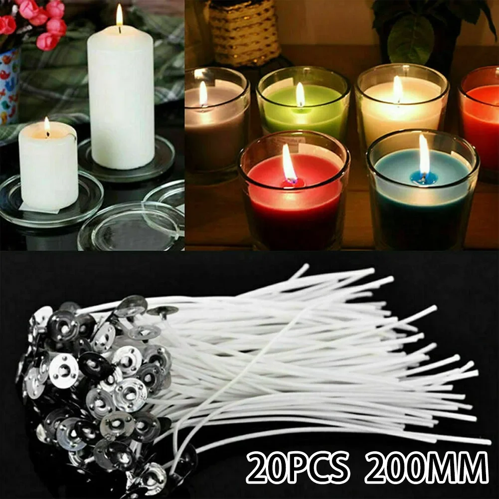 Cotton Wick Pre Tabbed - 20 adet Dumansız Mum Fitilleri 20