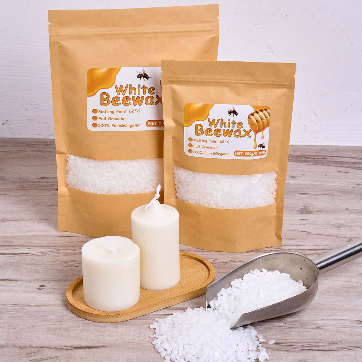 1000g Beyaz Balmumu DIY Mum Ya - Candle Making Kit Beeswax incelemesi ve fiyatı