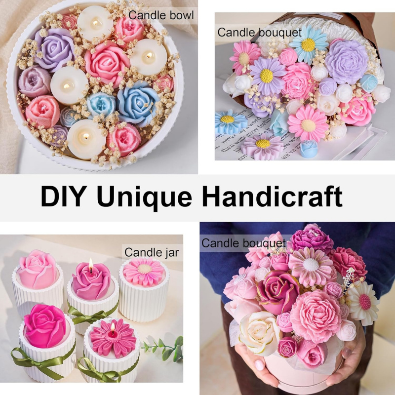 5 Çiçekli Mum Kalıp Seti, 3D Ç - Candle Making Kits incelemesi ve fiyatı