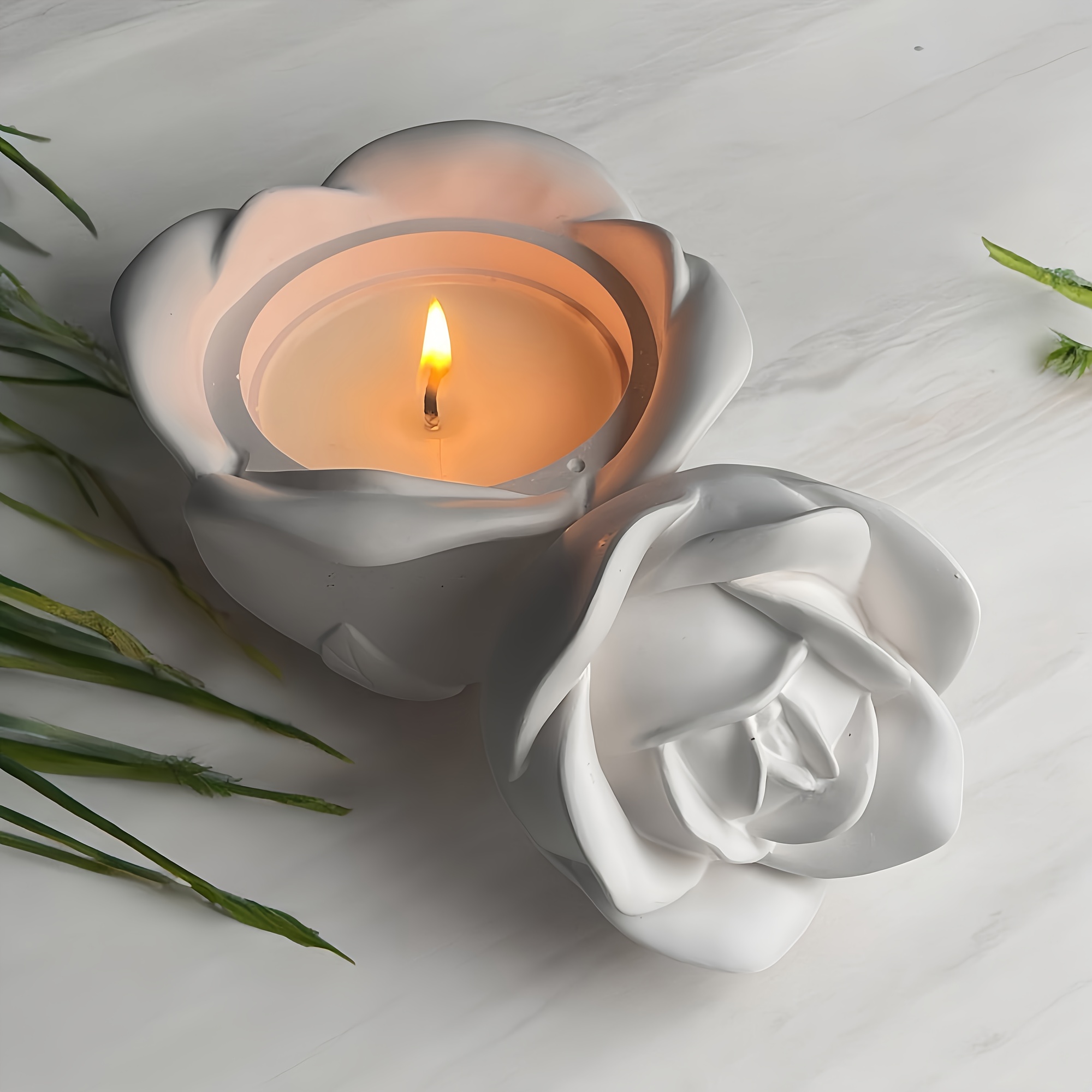 2 Parçalı Gül Şeklinde Silikon - Candle Mold Silicone incelemesi ve fiyatı