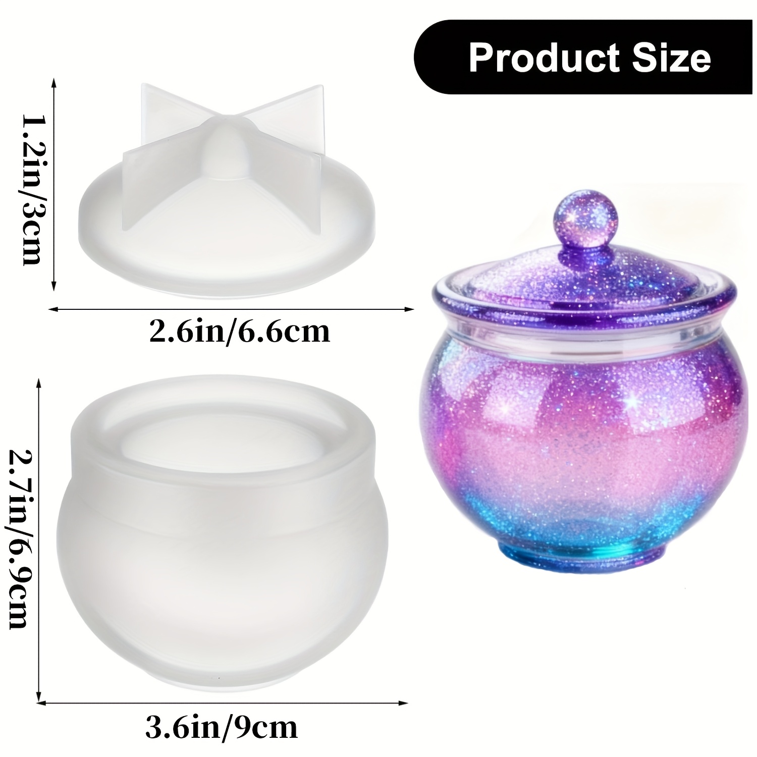 1 takım yuvarlak reçine kalıp  - Candle Mold Silicone incelemesi ve fiyatı