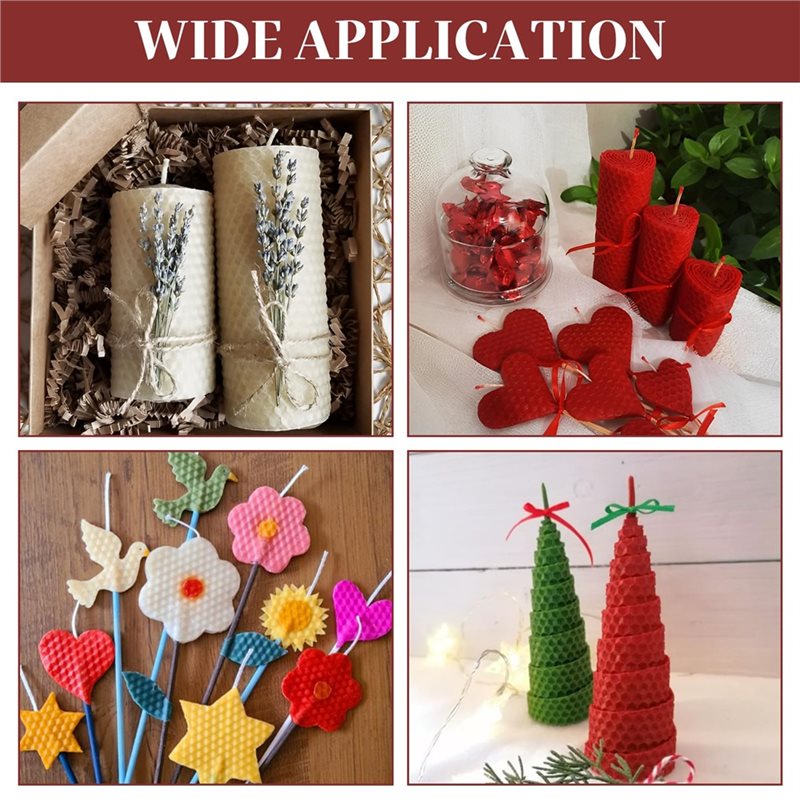 Mum Yapımı için 24 Adet 8x8 İn - Candle Making Kit Beeswax incelemesi ve fiyatı